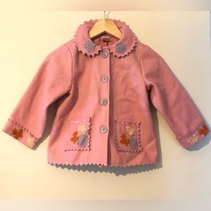 April Cornell Girls Wool Coat Size 5T